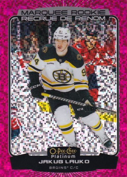 insert RC karta JAKUB LAUKO 22-23 OPC Platinum Marquee Rookie Violet Pixels /299